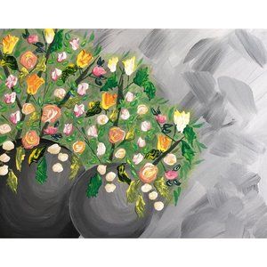 Varied Vases Acrylic Painting, 11 x 14